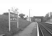 Looking towards Stratford upon Avon along Grimes Hill & Withall Platform's down platform towards the replacement platform waiting room