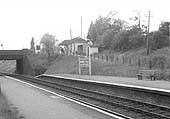 A 1950s view of the Booking Office standing on Norton Lane at the approach to Grimes Hill & Withall Platform's up platform