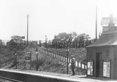Close up of Grimes Hill Halt's up platform and Pagoda waiting room together with the gated passenger access off Norton Lane