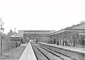 A 1908 view of Hall Green station at the time of its opening with some of the staff standing on the up platform