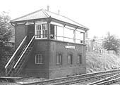 Hall Green Signal Box seen in the late 1960s little changed since the Signal Box was opened on 9th December 1907