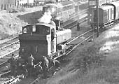 Ex-GWR 0-6-0PT 8750 class Pannier No 9753 being rerailed by the Tyseley Breakdown gang in 1962
