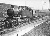 GWR 2-6-2T No 3138 on a local service from Snow Hill to Stourbridge consisting of six-wheel coaching stock
