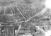 An aerial view of Handsworth and Smethwick station and sidings seen on 18th April 1926