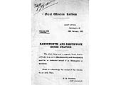 Letter from the District Goods Manager to Mr E Murphy, in March 1907, about the temporary connection arrangements