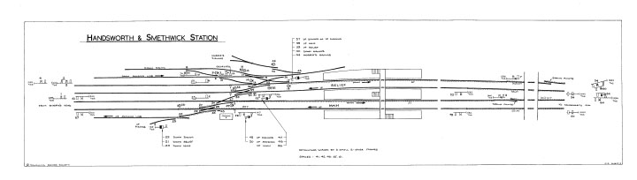 A low resolution version of the Signalling Diagram for Handsworth and Smethwick South Signal Box