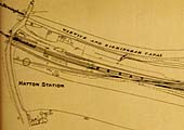 Plan presented to Parliament in 1913 showing the extra land required at the top of Hatton Bank & the station