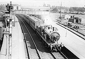 A view from the Birmingham end of the station with ex-LSWR T9 4-4-0 No 313 on a down Sunny Coast express train