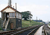 Looking towards Solihull with Shrewley Common overbridge in the distance and Hatton North Signal Box on the left