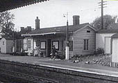 View of Hatton station's main timber framed and clad building housing the booking office and waiting room