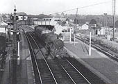 GWR 4-4-0  No 3377 coasts through Hatton station en route for Stratford on Avon with a single coach in tow