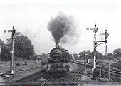Ex-GWR 4-6-0 No 6005 'King George II' enters the station on the 2:20pm Paddington to Birkenhead