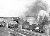 Ex-Great Western Railway 2-8-0 30xx class �ROD� No 3028 progressing slowly up Hatton bank on the down relief line with a heavy train