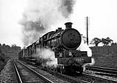 British Railways built 4-6-0 Castle Class No 7029 'Clun Castle' storms up Hatton Bank on 9th September 1966