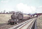 Ex-Great Western Railway 2-6-2 5101 class large prairie No 4155 with a class E express freight