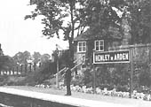 Close up of the Birmingham end of the down platform and the brick-built hut provided for the station porter's known as the 'summer house'