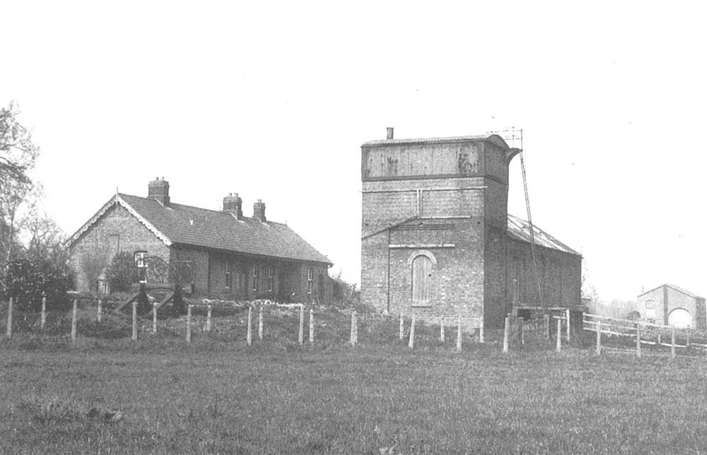 View of the rear of the former passenger station and branch line shed looking in the general direction of the track bed to Lapworth station