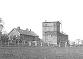 View of the rear of the former passenger station and branch line shed looking in the general direction of the track bed to Lapworth station