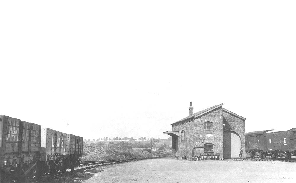Looking towards Henley-in-Arden goods shed whilst the original branch line to Rowington Junction can be seen disappearing in the distance