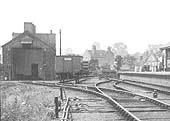 Close up showing the inside of Henley-in-Arden's engine shed which built to accommodate the branch line engine and the 'coal' road