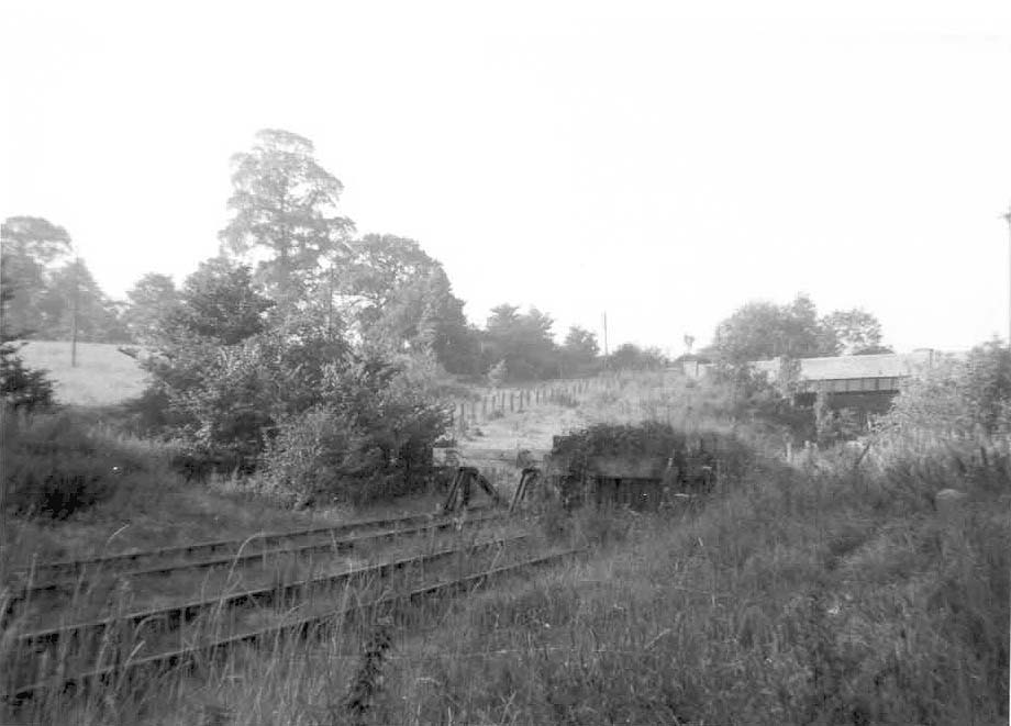 View of the stop blocks at the Henley in Arden end of the sidings looking south-westwards Finwood Road overbridge