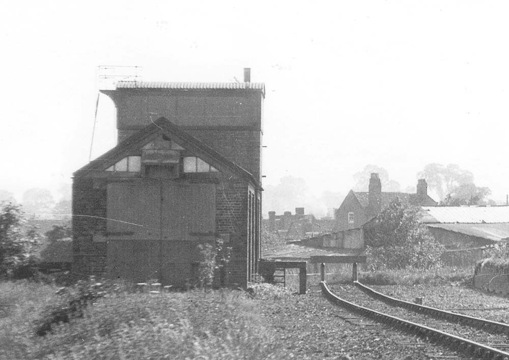 Close up showing the disused shed now with the track lifted and the inspection pit filled and now converted for goods usage