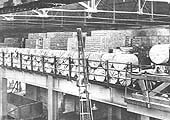 The balcony store area in Hockley's old Inwards (or Bottom) shed and warehouse in 1929