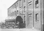 GWR two horse covered tilt van No 417 outside the old �Inwards shed and Warehouse� in Hockley Goods Yard in 1921