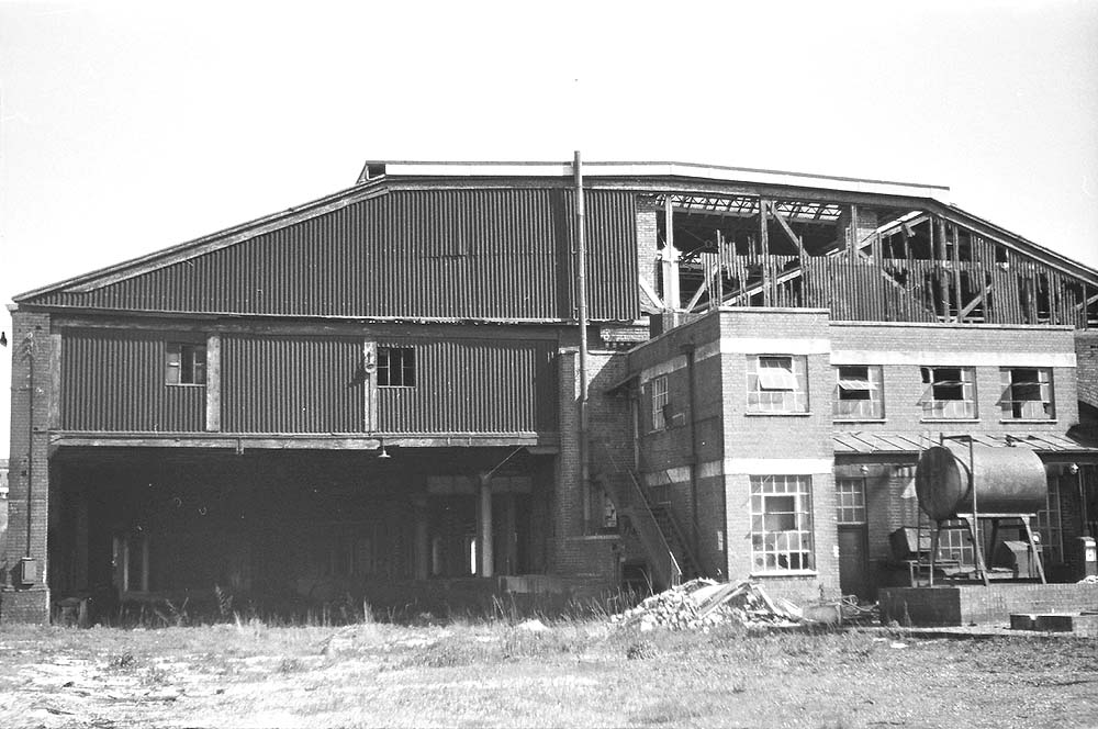 The remains of the old Inwards shed located at the bottom of the yard used for warehouse purposes