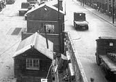 Close up showing the entrance to the yard and weighbridge and office during the summer of 1940