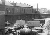 View showing Hockley's rebuilt main office block and balcony prior to the closure of the yard in 1967