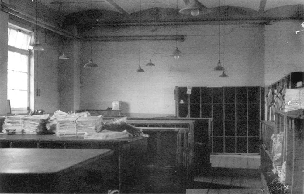 Internal view of Hockley's Document Store used to store current consignment notes and invoices circa 1967