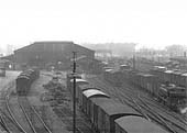 Looking in the direction of Wolverhampton with the old 'Outwards and Tranship' shed being prepared for rebuilding