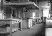 An internal view of Hockley's kitchen serving the the two dining rooms on the top floor of Hockley's office block