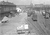 View of the work being carried to repair the bomb damage to the offices and Top shed on 15th May 1941