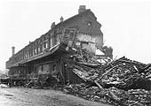 View looking towards Birmingham showing the extensive damage suffered by the main office block