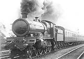 View of the GWR's founding member of the Star class, No 4000 'North Star' at the head of Paddington to Birmingham Snow Hill two-hour express