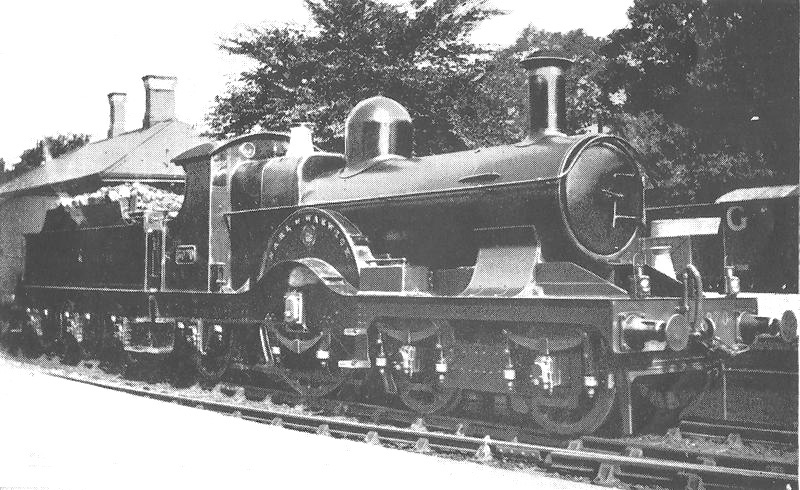 Great Western Railway 4-2-2 3031 or ‘Achilles’ class No 3070 Earl of Warwick waiting at the original Knowle and Dorridge Station