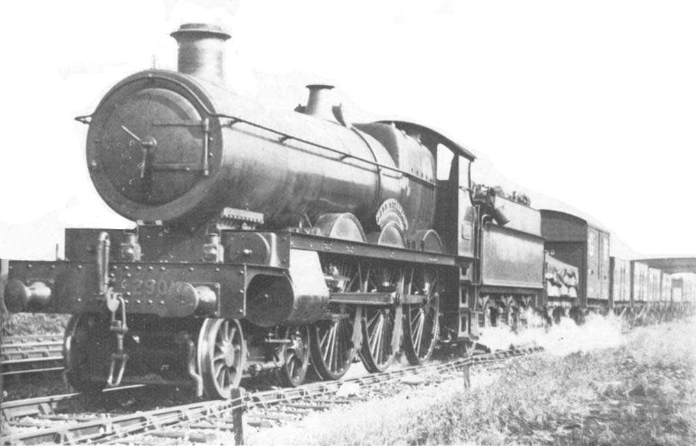 GWR 4-6-0 Saint class No 2901 'Lady Superior' is seen working a freight service near Knowle & Dorridge in August 1913