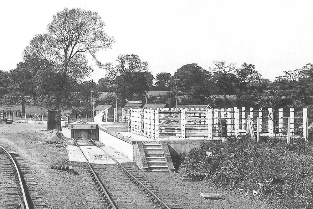 Close up of Knowle and Dorridge's new cattle dock which incorporated a concrete apron as protection to the track