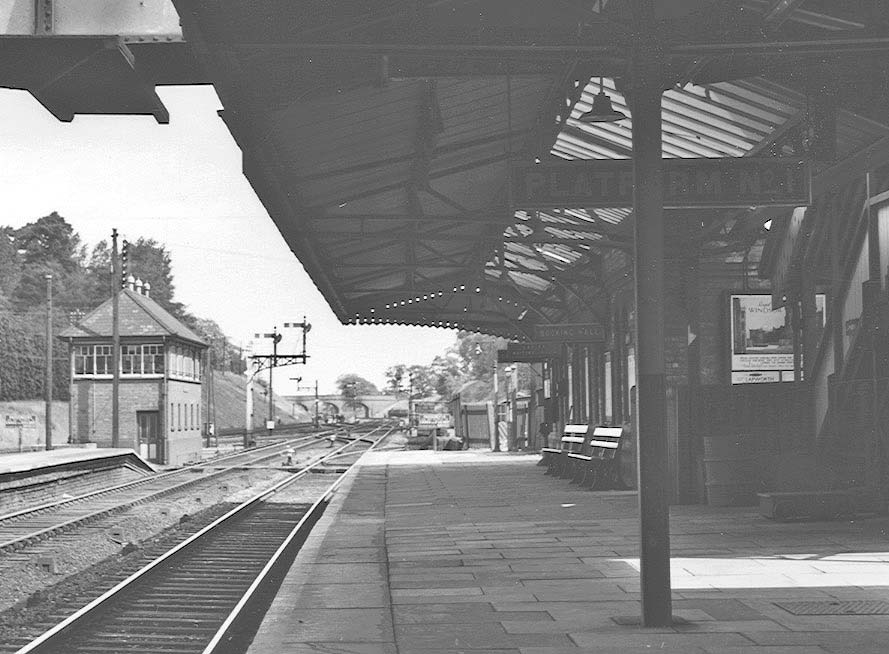 A close up showing the new signal box built in June 1932 and some of the track layout at the Birmingham end of the station