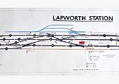 A circa 1960 diagram of Lapworth Signal Box showing the various sections of track, signals and points under its control