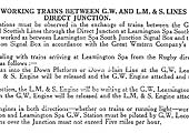 Extract from the GWR Appendix to No 13 Section of the Service timetables dated March 1929 detailing the instructions for the working of the link line