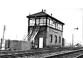 A post 1961 internal view of Leamington South Junction Signal Box showing a large number of white levers ((indicating spares) in the frame.
