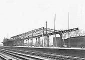 Close up showing the erection of Leamington's new canopies which provided substantial protection to passengers