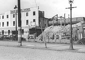 View from Old Warwick Road of the station during the rebuilding of the main station building circa 1938