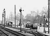 Close up showing the approach road to the original locomotive shed and the standard GWR water tank