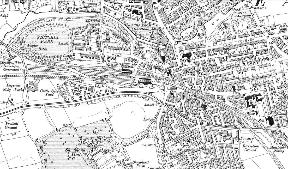Map Of Leamington Spa Leamington Spa Station: A Pre-1900 Ordnance Survey Map Showing The Approach  And Layout Of The Two Stations Serving Leamington
