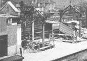 View of the up platform with its waiting rooms and lavatories which was the first section to be demolished