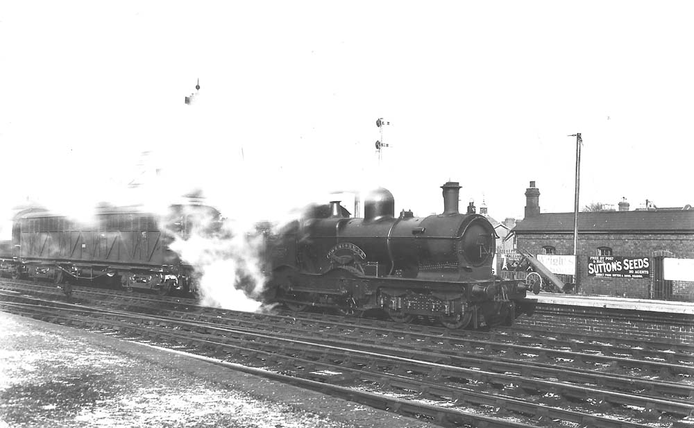 Great Western Railway 4-4-0 3252 (Duke) class No 3267 �Cornishman� with a full head of steam leaves Leamington�s up platform
